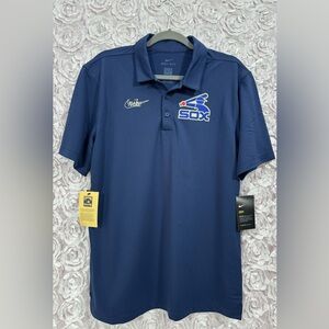 NWT Men’s Chicago White Sox Nike Polo Shirt Size Medium Men’s Blue Shirt MLB